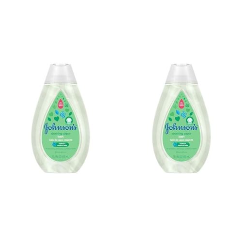 Johnson's Baby Vapor Bath with Soothing Aromas to Relax Babies, Tear-Free & Hypoallergenic Liquid Baby Bath Formula, No Parabens, Sulfates, Dyes, or Phthalates, 13.6 fl. oz (Pack of 2) - 13.6 Fl Oz (Pack of 2)