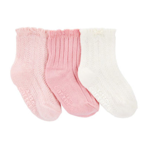 Carter's Baby Girls 3 Pair Baby Booties