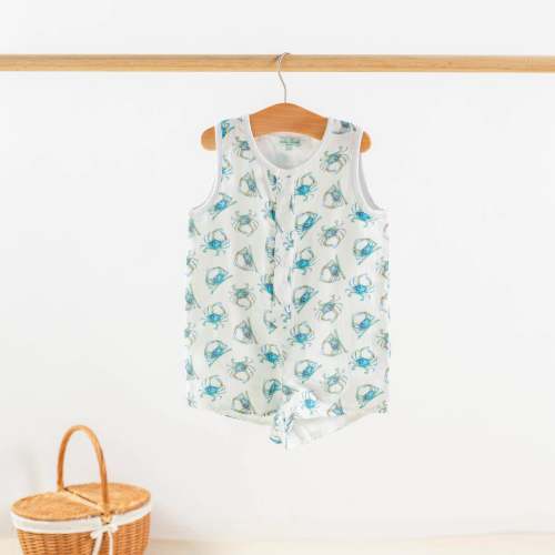 Catching Crabs Shortalls | JuJu's Kids Boutique