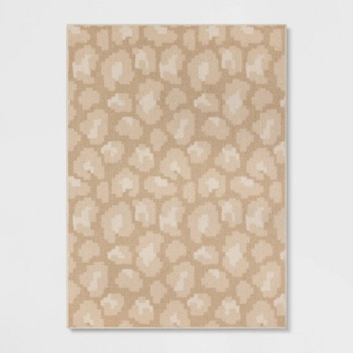 4'x5'6" Leopard Print Accent Rug Tan - Room Essentials™