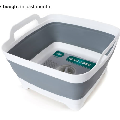 FOSJGO Collapsible Dish Basin with Drain Plug