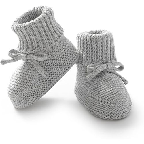Baby Booties Newborn First Walkers Cozy Shoes Warm Knit Soft Booties for Toddler Infant Boy Girl