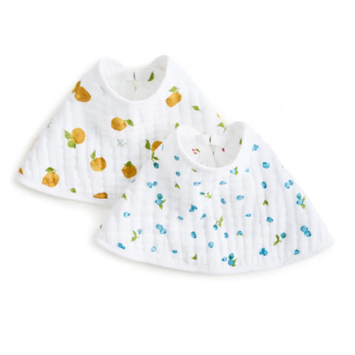 aden + anais Organic Cotton Muslin Oversized Burpy Bib in Fresh Fruit