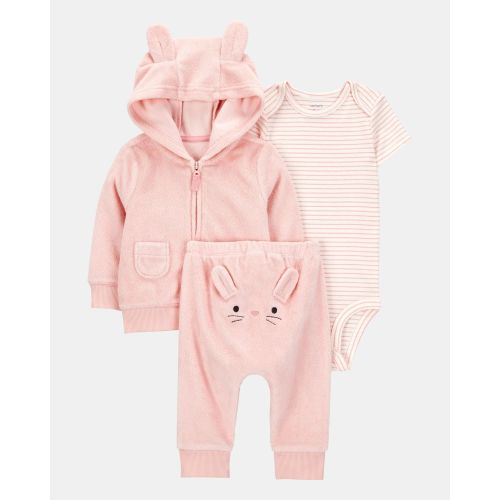 Baby 3-Piece Bunny Little Cardigan Set - Pink | Carter's