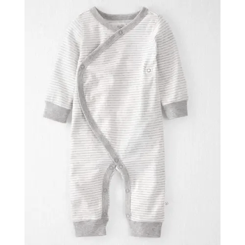 Baby Organic Cotton Wrap Sleep & Play Pajamas in Stripes - Little Planet | Carter's
