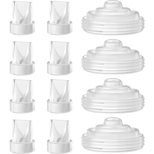 8PCS Duckbill Valves 4PCS Silicone Diaphragm Compatible with Momcozy M5 Breast Pump, Replacement Pump Parts Accessories Compatible for M5 Momcozy,12PCS