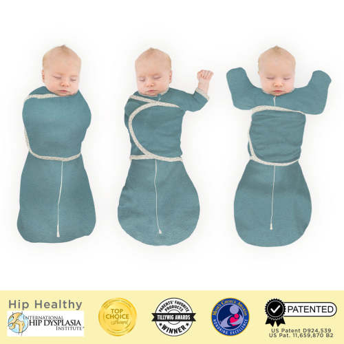 Omni Swaddle Sack with Wrap - Arms Up Sleeves & Mitten Cuffs, Heathere – SwaddleDesigns