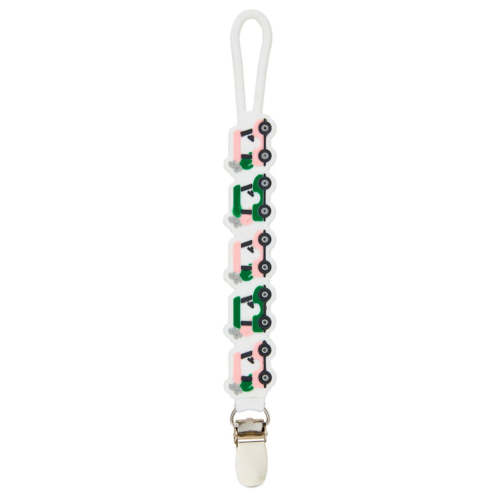 Silicone Pacifier Clip, Pink Golf