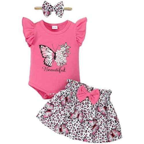 SUNNY PIGGY Baby Girl Clothes Newborn Dress Infant Romper Summer Outfit Cute Toddler Clothing Skirt Set