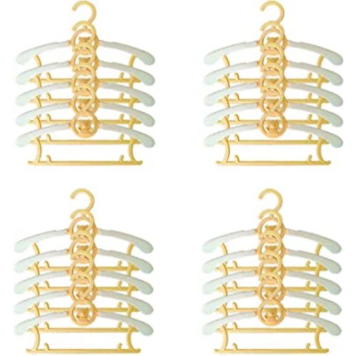 HGYZE Baby Nursery Closet Hangers, Ultra-Thin Non-Slip and Extendable Laundry Infant Pant Hanger for Newborn Clothes -20pcs Yellow Gift- Adjustable Children Coat Hanger for Girl Boy Toddler Kids Child
