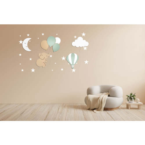 BabyNotte WOOD children's wall-mounted night light set
