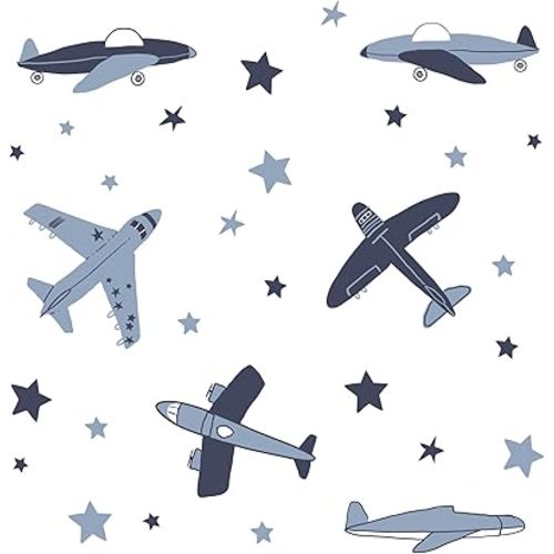Bedtime Originals Little Aviator Airplane & Stars Wall Decals/Stickers