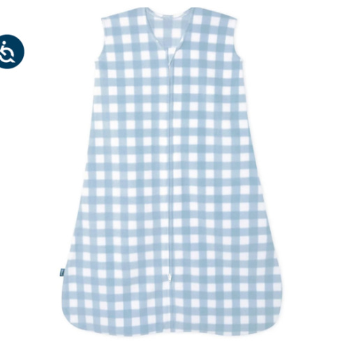 Blue Gingham Micro-Fleece Sleep Sack | Small | HALO