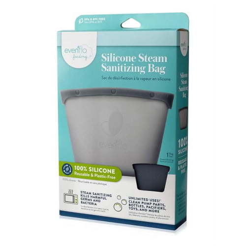 Silicone Steam Sanitizing Bag, Grey