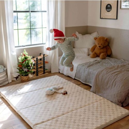 House of Noa Tumbling Mat, Almond Checker