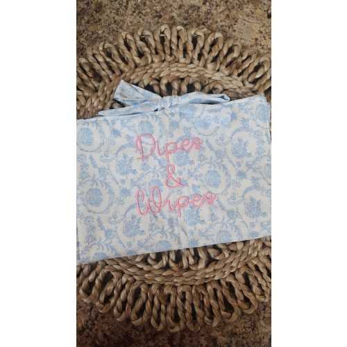 Diaper and Wipe Pouch With Bow