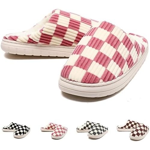 Guyarns Pantuflas de casa para mujeres y hombres, peludas, casuales para interiores y exteriores, con espuma viscoelástica y forro de piel sintética