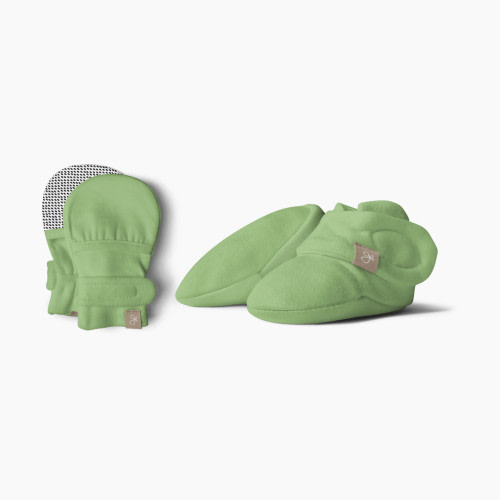 Goumi Kids Stay on Baby Mitts + Boots Bundle - Matcha, 0-3 M