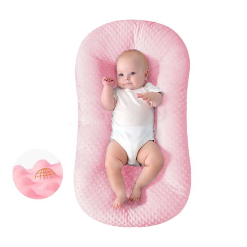 Lounger Pillow For Baby,3d Beanie Velvet Chaise Longue Pillow,Soft Cotton Breathable Kids Sleeper,Lounger Pillow Soft Breathable