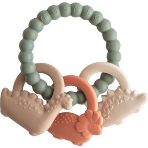 Dino Silicone Teething Ring Toy