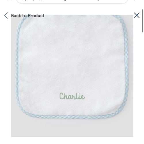 Monogrammed Baby Washcloths (pair) | Weezie Towels