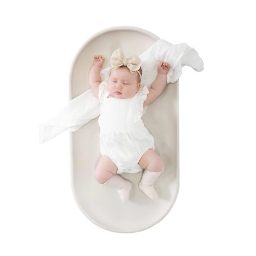 Toddlekind Premium Foam Changing Pad – Hygienic, BPA-Free, Water-Resistant, and Easy to Clean – Soft, Skin-Like PU Foam Mat with Ergonomic Design – Fits Standard Changing Tables (31.5"x16.9"), Beige