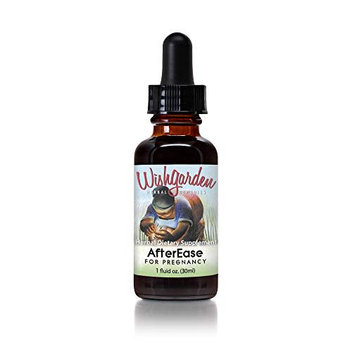 WishGarden Herbs - AfterEase, Organic Herbal Supplements for After Birth Pains, Soothes Normal and Temporary Afterbirth Contractions (1 Ounce Dropper)