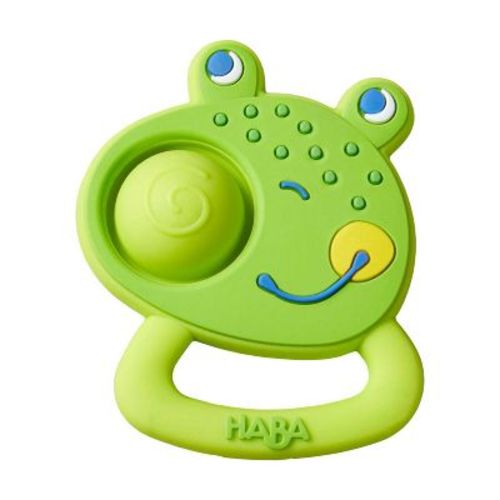HABA Popping Frog Silicone Teethers for Babies 6-24 Months, Fidget Toy & Grasping Toy for Safe Sensory Development - Dishwasher Safe Baby Essentials