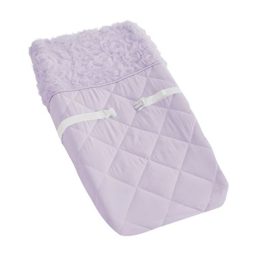 Sweet Jojo Designs Girl Changing Pad Cover Rose Collection Solid Purple