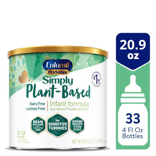 Enfamil ProSobee Plant-Based Powder Baby Formula, Dairy Free, Lactose Free, 20.9 oz Can