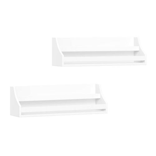2pk Kids' Book Nook Wall Bookshelf Set White - RiverRidge Home