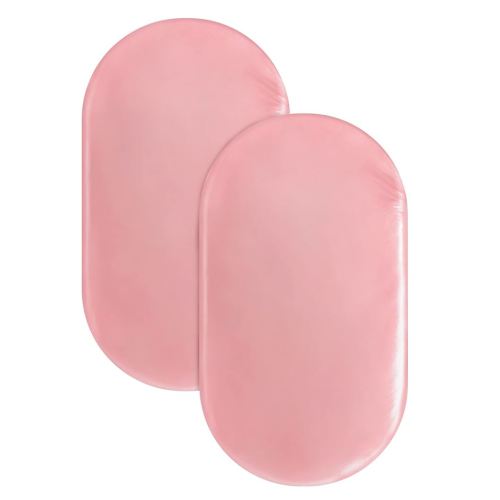Satin Bassinet Sheets for Baby Girl 2 Pack Pink Bassinet Sheet for Baby Hair and Skin, Soft Silky Bassinet Sheet for Rectangle, Hourglass, Oval Cradle or Bassinet Pad&Mattress, Pink