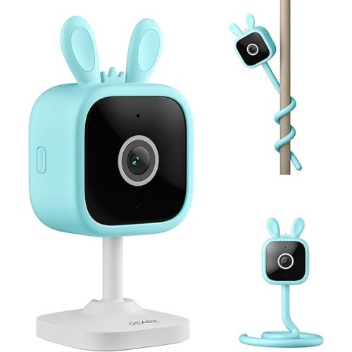 GearIT Baby Monitor with Camera & Audio WiFi - 2K Video Baby Camera Monitor w/Motion & Crying Detection, 2 Way Audio Travel Baby Monitor Camera with Phone App - Easy to Set Crib Camera Baby Monitor