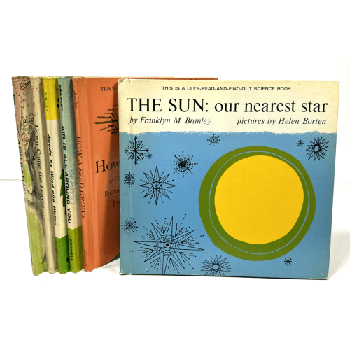 Lot of 6 Vintage Let's Read and Find Out Science Books for Kids 1960's Sun, Tree