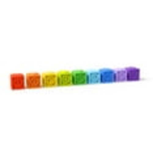 Bright Starts KaledioCubes 9pk Stack & Squeeze Blocks Baby Bath Toys - Play & Learn with Colors, Numbers & Shapes, Ages 3 Months+