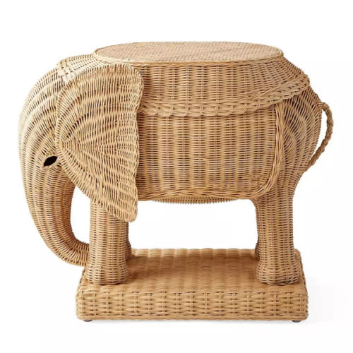 Elephant Rattan Side Table | Serena and Lily