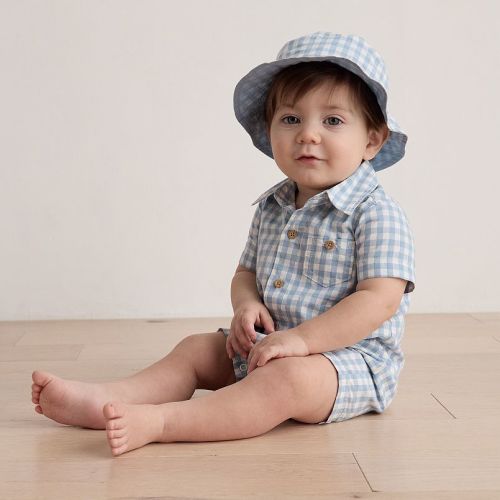 Baby Boys Carter's 2-Piece Gingham Romper & Hat Set