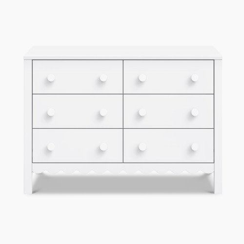 daVinci Sammy Scallop 6-Drawer Dresser - White