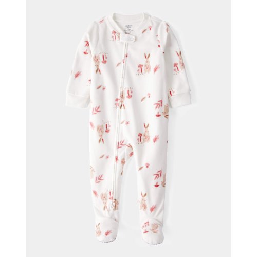 Baby 1-Piece Bunny Fleece Footie Pajamas - Ivory - Carter's | Carter's