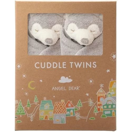 Angel Dear - Husky, Cuddle Twins Set White