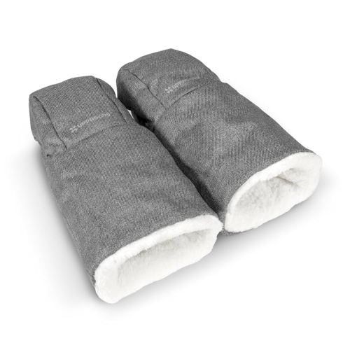 UPPAbaby CozyHandmuff/Easily Attaches to Stroller Handlebars/Ultra-Plush, Weather-Proof Hand Protection/Jordan/Greyson (Charcoal Mélange)