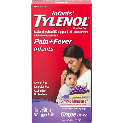 Tylenol Infants Acetaminophen Liquid Medicine, Grape, 1 fl. oz