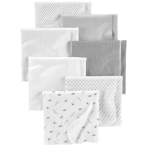 Simple Joys by Carter's Unisex Babies' Flannel Receiving Blankets, Pack of 7