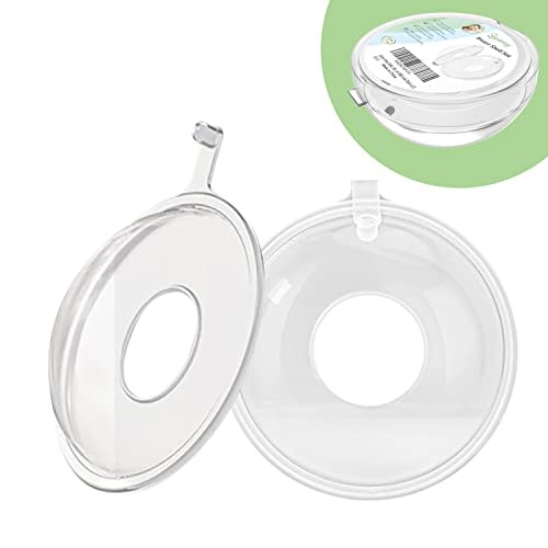 New Model with Plugs! 2PCS Breast Shells, Milk Saver, Wearable Nursing Cups, Protect Sore Nipples for Breastfeeding, Collect Breastmilk Leaks for Nursing Moms, BPA-Free and Reusable