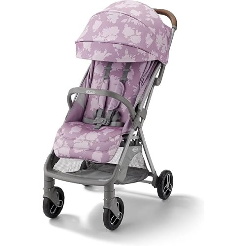Graco Ready2Jet Compact Stroller – Overhead Friendly Compact Travel Stroller with Automatic Fold, Lilac Mod