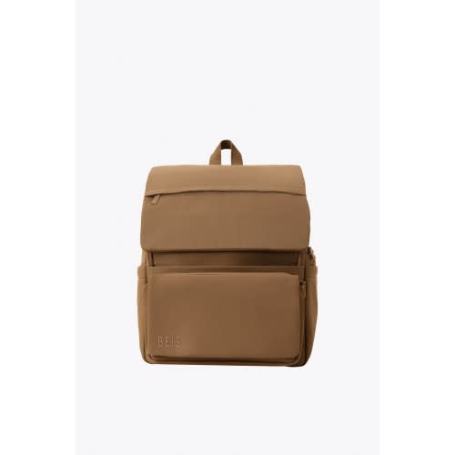 BÉIS 'The Ultimate Diaper Backpack' in Camel - Diaper Bag Backpack in Camel Brown