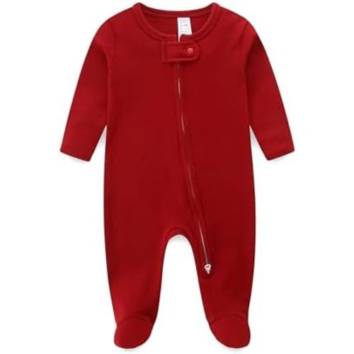 Baby Footie Double Zipper Infant Cotton Clothes Sleeper Baby Pajamas Sleepwear