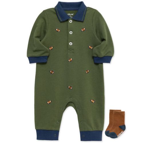 Football Coverall & Sock Set (3M-12M)