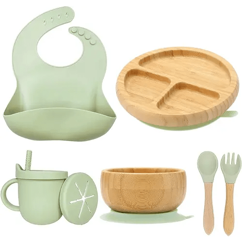 Bamboo Suction Plates for Babies and Bamboo Plates For Kids Baby Feeding and Weaning