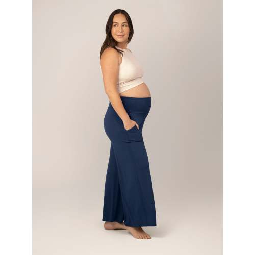 Bamboo Wide Leg Maternity & Postpartum Lounge Pant | Navy